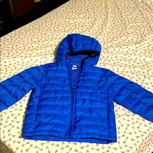 GAP toddler boys PrimaLoft blue puffer coat